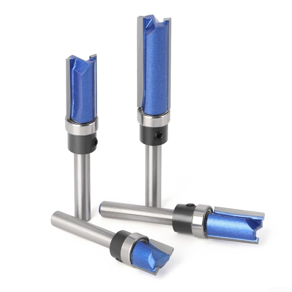 Punta per fresa industriale con codolo da 6 mm, con cuscinetto superiore, per lavorazione del legno, perfetta per cassetti artigianali (2#)