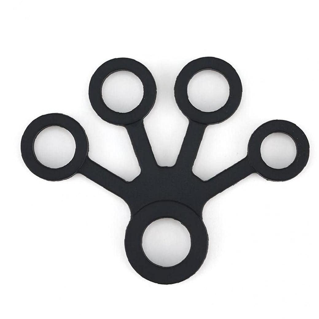 Finger Hand Grip Silicone Ring Strengthener Trainer Resistance Band for Fitness Expander with 3 Levels (Random Color)