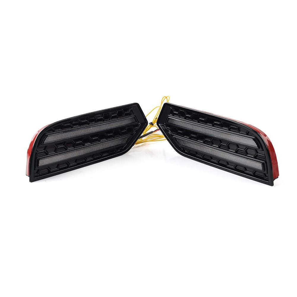 GZYF Daytime LED Running Light Front Fog Lamp Turn Signal ABS Black Car for Toyota Sequoia 2023-2024