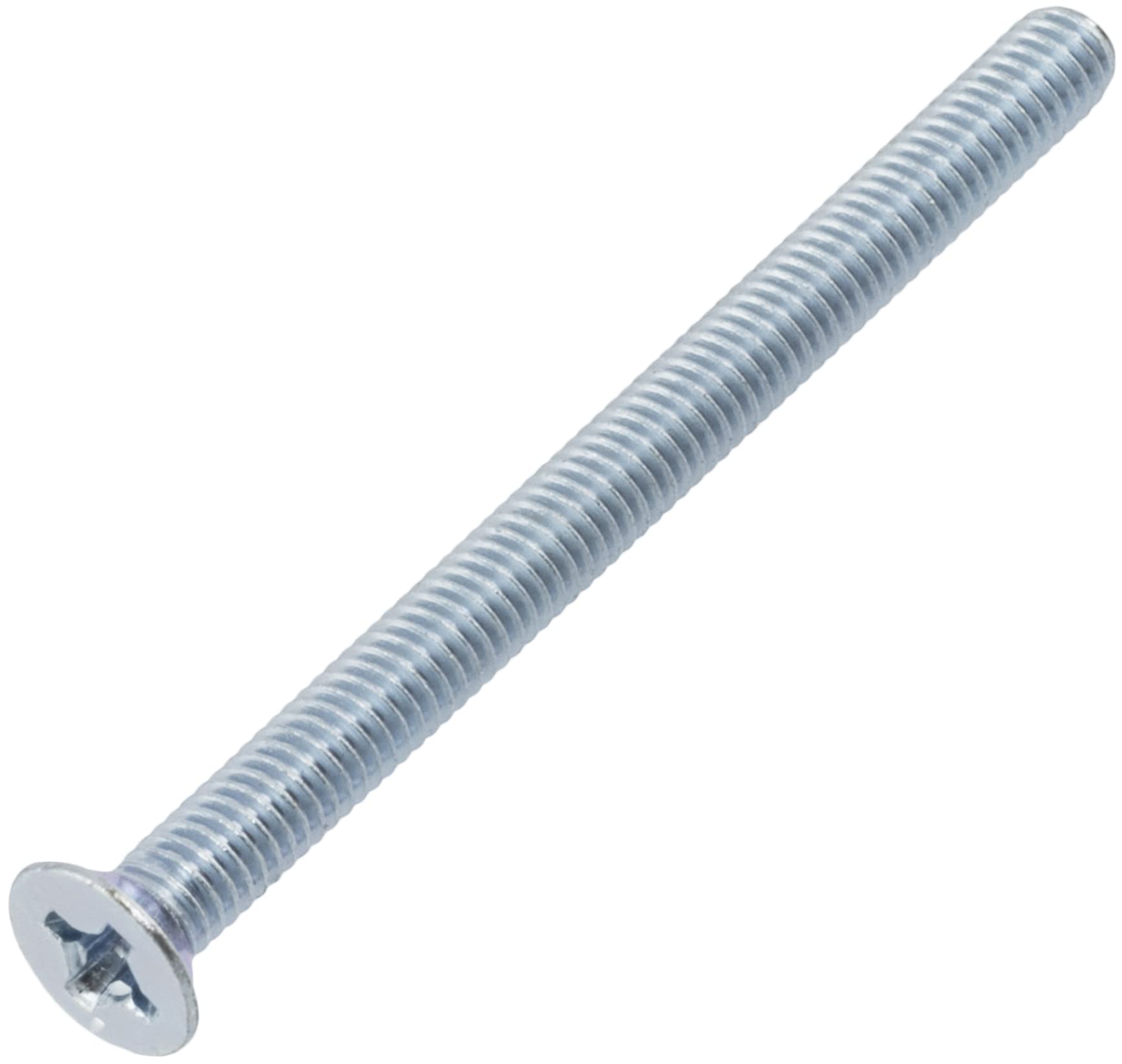 AERZETIX - C59666 - set van 50 metalen schroeven M4x50 mm met verzonken kop PH2 - DIN 965 - van koolstofstaal - hardheid 4,8 - verzinkte afwerking - voor bevestiging van schroevendraaierschroeven