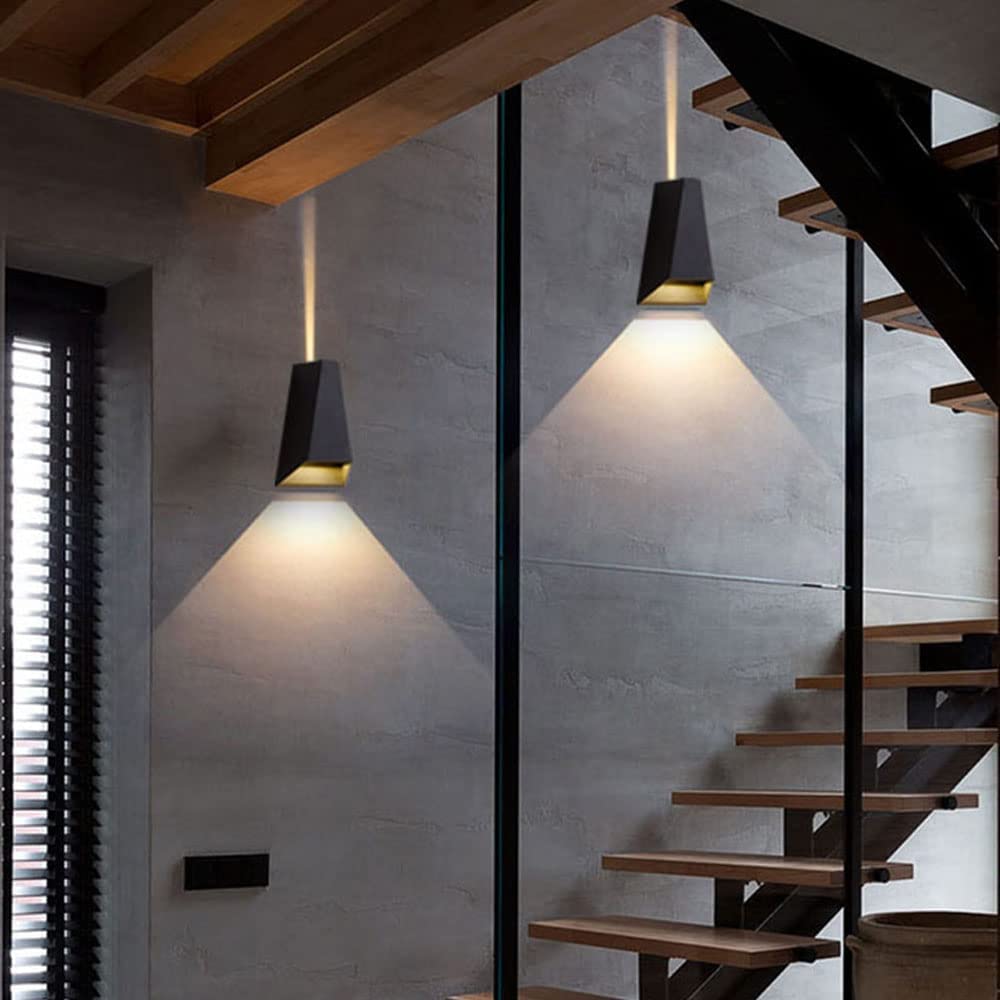 Eclairage Extérieur LED, Applique Murale Extérieure Haut Et Bas pour Jardin Terrasse Balcon Patio Applique Murale, Applique Murale Lumière Chaude 10W 3000K, Applique Murale LED Étanche Ip65