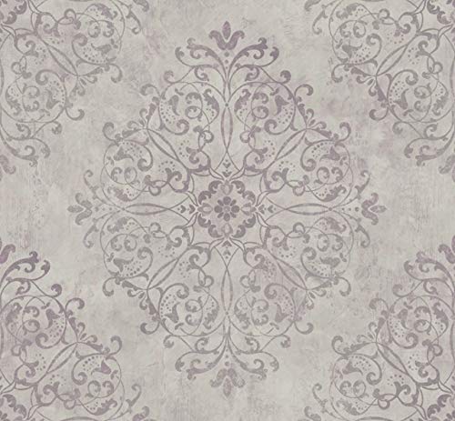 Silver Wallpaper Purple Wallpaper Gray Wallpaper Shimmer Wallpaper Non Woven Wallpaper Damask Wallpaper Vintage Wallpaper Victorian Style Wallpaper