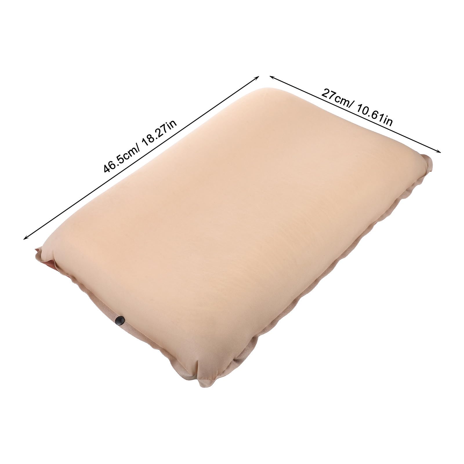 IMIKEYA Almohada de Viaje Inflable, Almohada Inflable para Senderismo, Automática, Tela Elástica, Color Caqui, para Avión y Camping