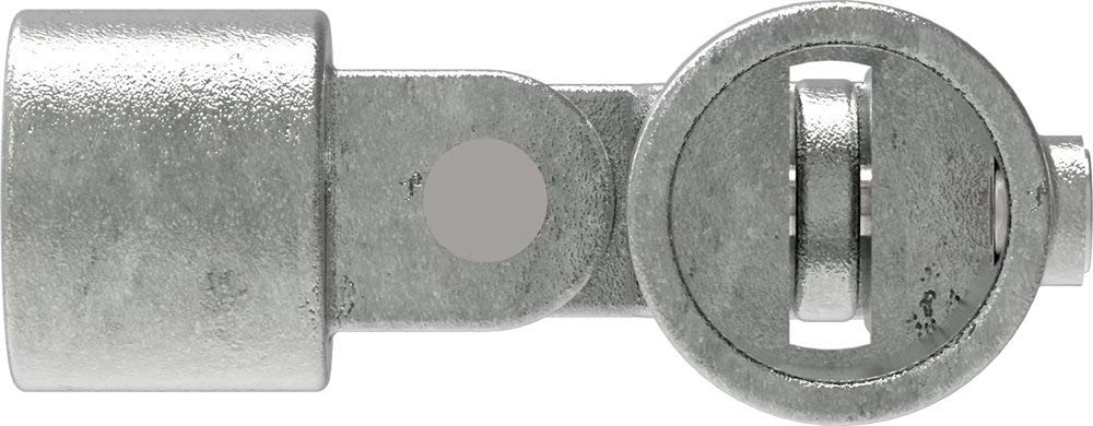 Fenau | Raccord de jonction/pièce de jonction, 90°, double, Ø 42.4 mm, raccord de tube, fonte malléable, galvanisé à chaud, vis incluses