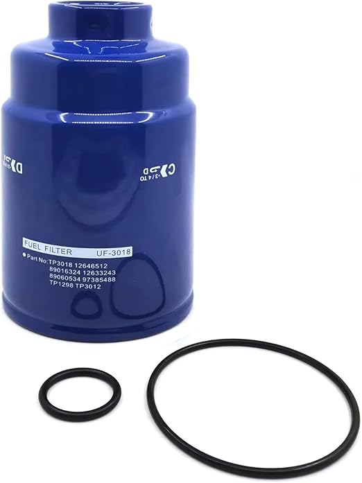 TP3018 Fuel Filter Water Separator Compatible with 2001-2016 Chevrolet Silverado/GMC Sierra Savana 2500 HD 3500 HD Engine, Replace for TP3012 19305685 12664429 12633243, 1 Pack