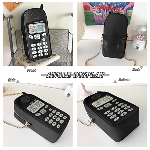 KUANG! Women Cute Digital Mobile Phone Shaped Shoulder Bag Funny Crossbody Bag Pu Messenger Chain Purse for Girls3