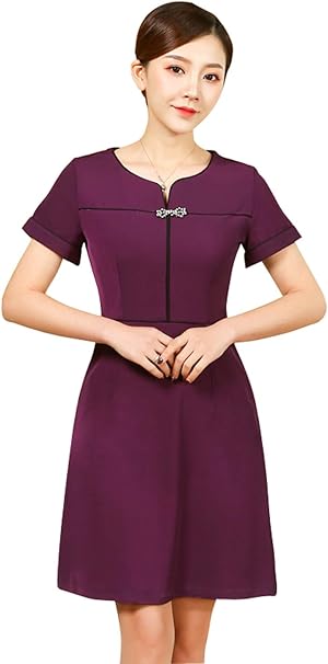 Amazon Co Jp ユニフォーム レディース エステ サロンフロント 女性 ワンピース 半袖 制服 パープル Xs 服 ファッション小物 Amazon Co Jp ユニフォーム レディース エステ サロンフロント 女性 ワンピース 半袖 制服 パープル Xs 服 ファッション小物
