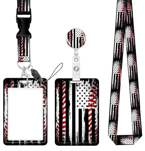 Badge Reels Retractable with Carabiner Reel Clip, ID Name Tag Work Badge Holder Belt Ferrule...