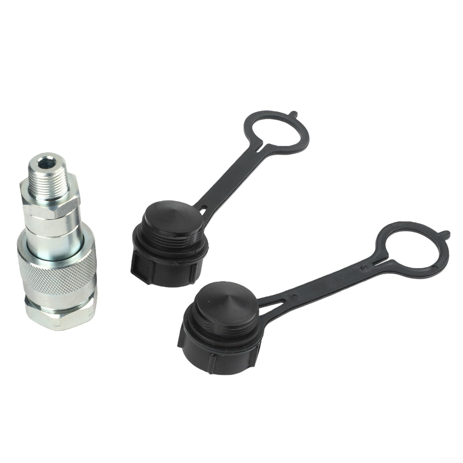 HpLive Hydraulischer Schnellkupplungssatz NPT 3/8 Zoll mit Staubkappen, 10.000 PSI Hochdruck, für Enerpac C-604 und für Parker 3000 Serie für Zylinder, Wagenheber, Pumpen