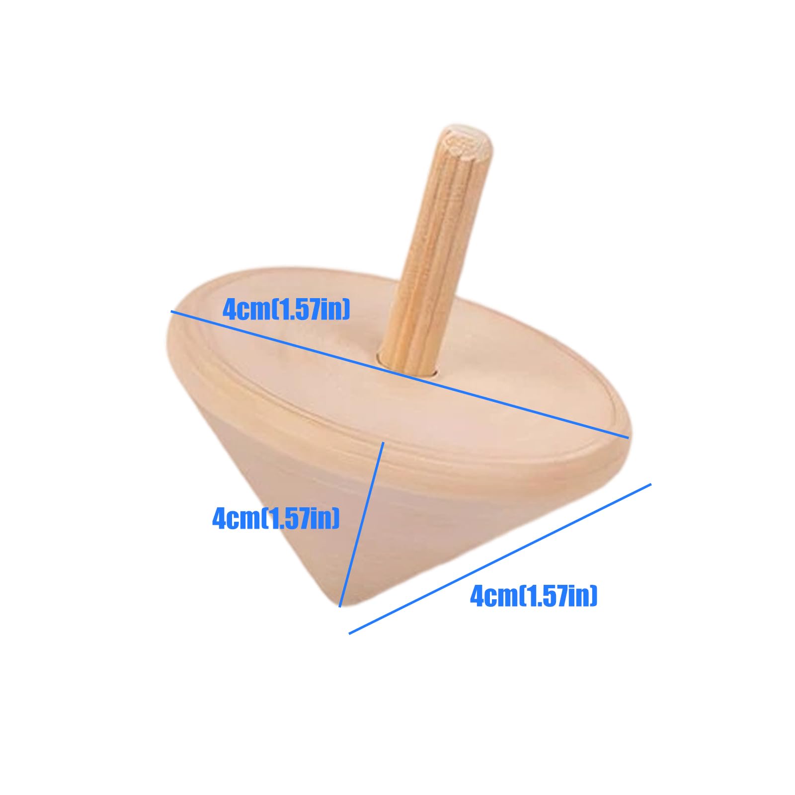 PANGBOER Decora Set trottole in Legno con Non finiti verniciabili, 8 vasetti Pittura e Pennello per progetti tavoli Gruppo Set trottole in Legno Non finiti Pezzo Legno verniciabile