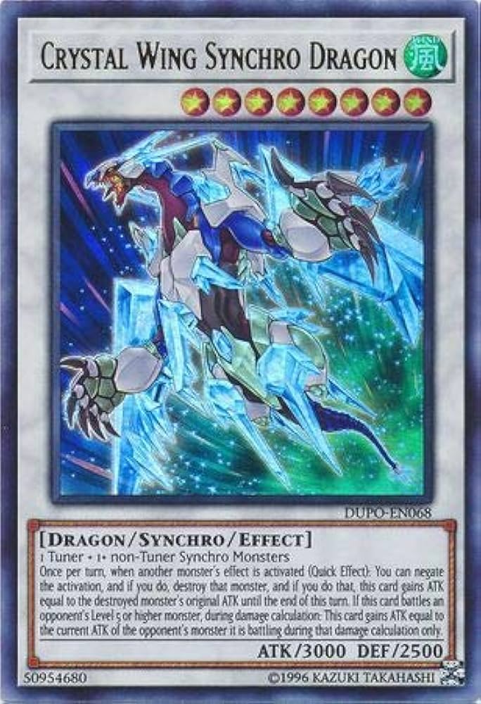 特撮 Dragon protein Crystal Wing Synchro Dragon - DUPO-EN068 - Ultra Rare - Unlimited
