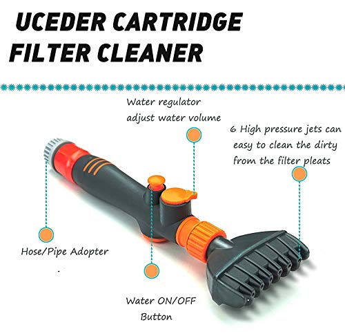 pool spa part Pool Filter Jet Cleaner Hot Tub Spa Water Wand Cartridge Hand Held Cleaner,removes Debris and Dirt from Pool Filters in Seconds, Heave Duty & Durable Pool Cartridge Filter Cleaner,The be