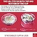 Plastic Dessert Cups With Lids and Spoons | Parfait Cups With Lids | Mini Dessert Cups Clear | Secure Lids for TRANSPORT - STORAGE – FREEZING | 18 ct 4 oz cup + lid and 50 ct spoon | Reusable | eBOOK