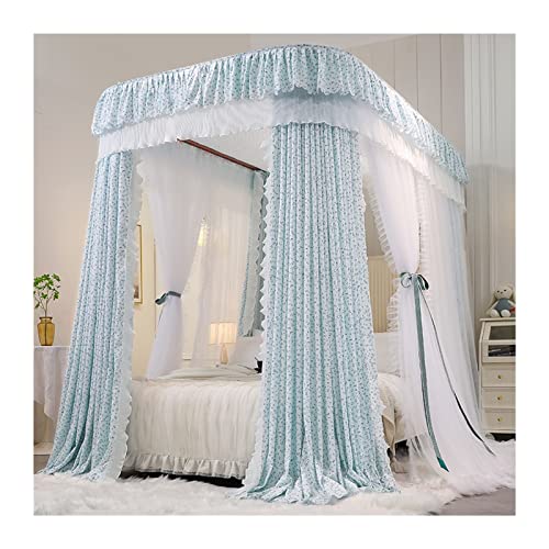 Mosquitera de cama 1,5m con dosel de riel en U y cortina larga Estilo 4 2