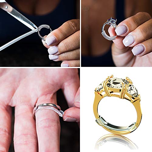 Ringo Invisible Ring Size Adjuster for Loose Rings Ring Adjuster Fit Any Rings, Ring Sizers, 10 PCS (Deluxe)
