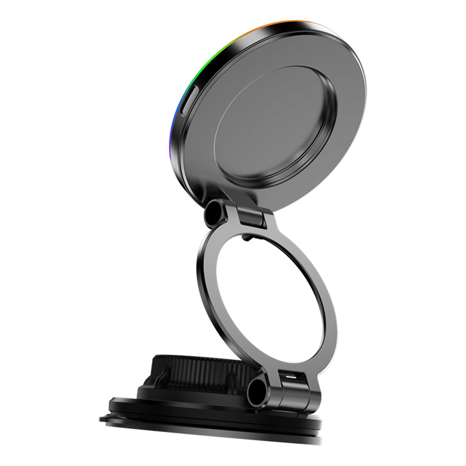 aqxreight Magnetic Wireless Phone Holder 15W Fast Charging Car Mount with Suction Cup Multi Angle Adjustable Qi Compatible Phone Stand for Car and Home Use