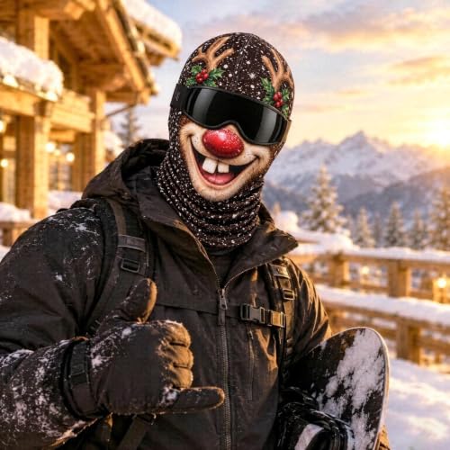 Christmas Masks for Adults 3D Funny Realistic Balaclava Fall Winter Mask - image 4