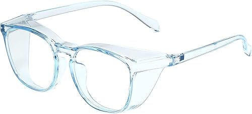 Gafas de seguridad para hombres, mujeres, enfermeras, antivaho y a la moda, cómodas, con escudos laterales, protección ocular para adultos
