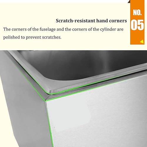 Miniatura 7 de SHENGSHIYU Freidora de gas profesional de restaurante comercial de 6 l12 l, encimera de mesa de acero inoxidable individual  doble cilindro Lpg,