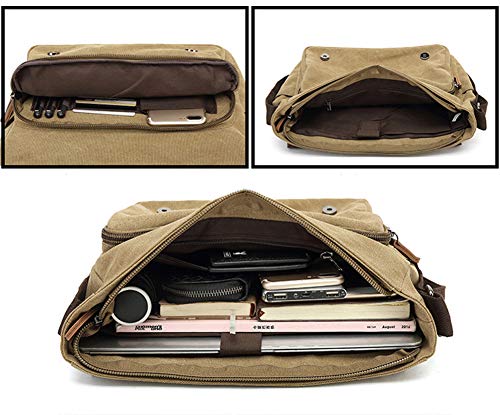 Sechunk Vintage Canvas Leather Bag