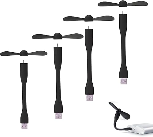 Soseelnee Mini ventilador USB, ventilador de bolsillo portátil alimentado por USB-A, enfriador pequeño, funcionamiento silencioso, para oficina en