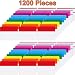 Tanlee 1200 Pieces Sticky Index Tabs Writable File Tabs Sticky Page Markers Tabs Sticky Binder Tabs for Books Notebooks and File Folders, 60 Sets 10 Colors, 2 × 1.65 inch (1200 Pieces)