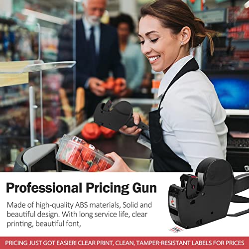image for Hommtina MX-5500 8 Digits Price Tag Gun with 5000 White Sticker Labels