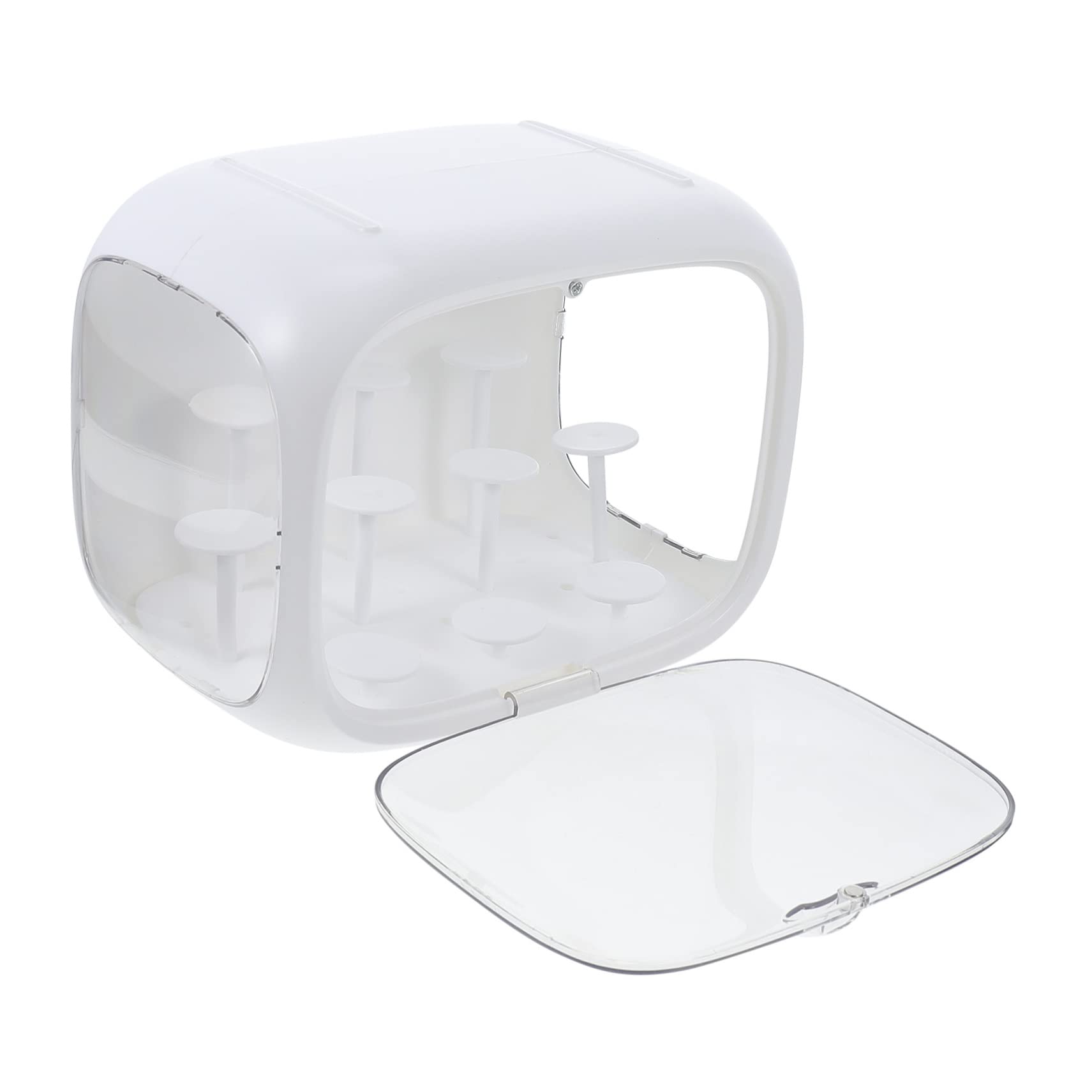 Vitrina de Figuras de Gran Capacidad en Color Blanco para Escritorio
