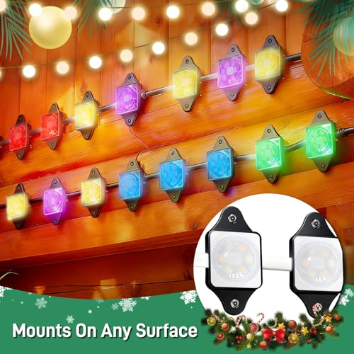 Image of 40pcs Mounting Bracket Kit fit for Govee H705 H805 H801 H801B Series Lights, ABS Bracket with Screws & Driver Bit NOT for Groove PRO
