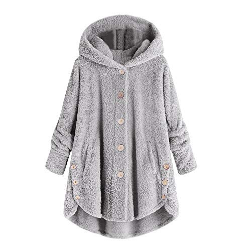 MBBYLIVES Manteau Femme Hiver Longue Veste à Capuche énorme Peluche Manches Longues Blouson Veste Outwear Chaud Automne Hiver Parka Hoodie Coupe Vent Trench-Coat Manteau Trench Hooded Cardigan Cover