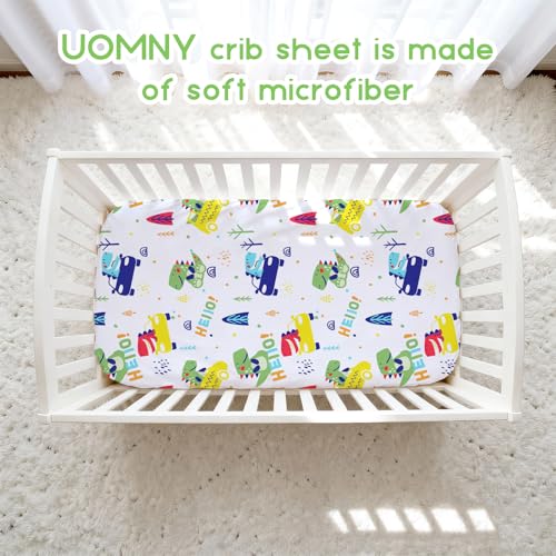 Image of UOMNY Crib Sheet,Boys Girls Crib Sheets Baby Sheet for Standard Crib and Toddler Mattresses Nursery Bedding Sheet Crib Mattress Sheets for Boys and Girls 1 Pack Toddler Sheet