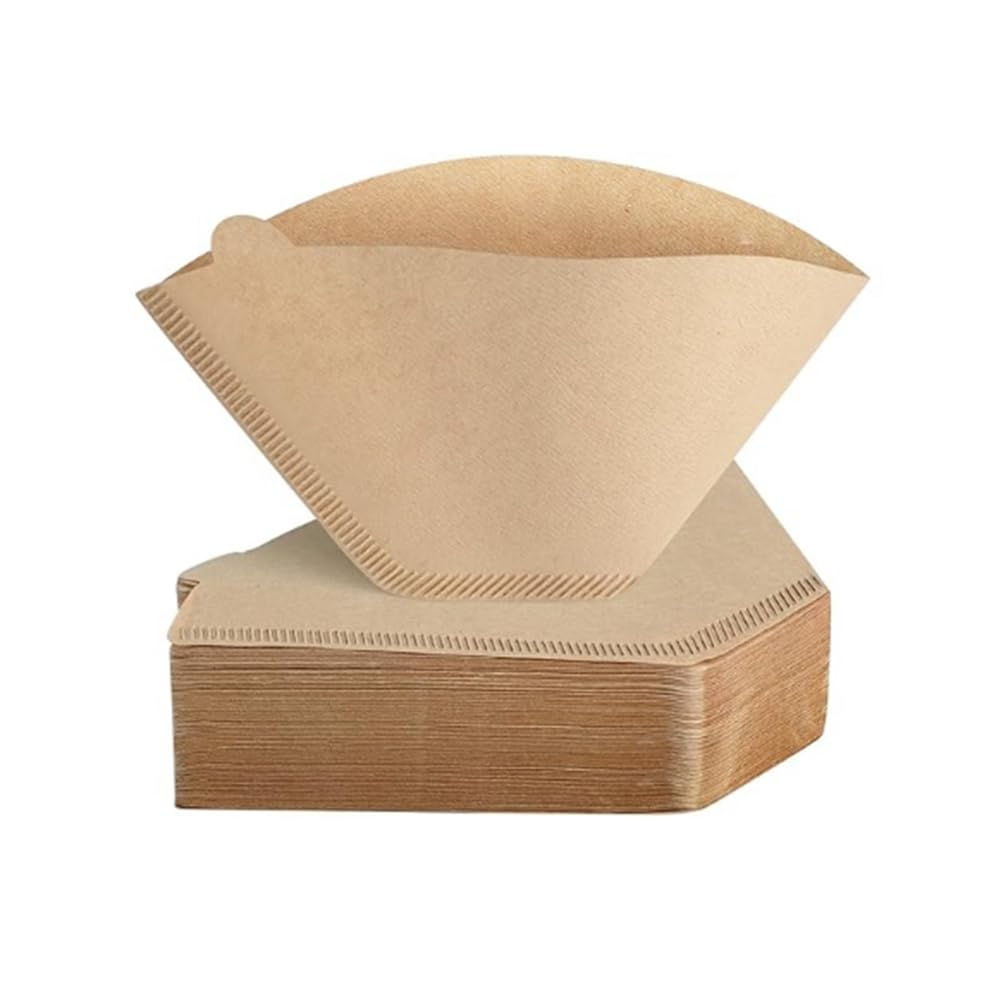 Hndhbfgrt Coffee Filter 200 Count Disposable Unbleached Size 02 Cone Filters 2-6 Cup, Natural Paper Filters