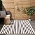 LEEVAN Black and White Striped Area Rug 3x5 ft Outdoor Patio Rugs Woven Washable Farmhouse Floor Carpet Front Porch Doormat for Bedroom/Courtyard/Laundry Room/Living Room