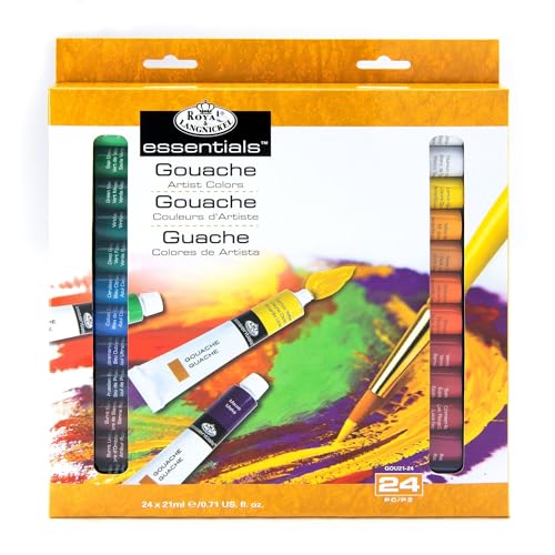 Royal & Langnickel GOU21-24 Assortiment de 24 Tubes de gouache 24 x 21 ml