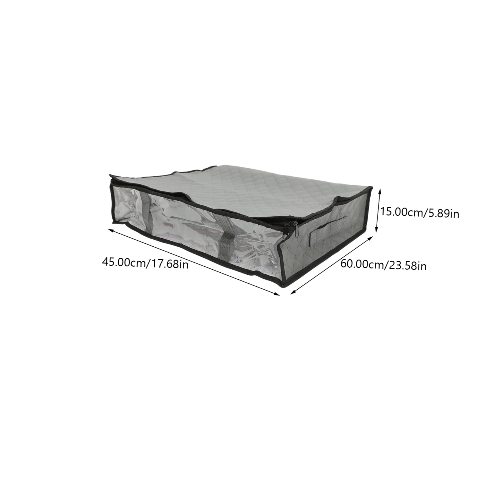 Cabilock Bolsa de Almacenamiento Debajo Cama Diseño Transparente y Tela No Tejida Transpirable, Gran Capacidad para Ropa y Edredones en Estuche Plegable