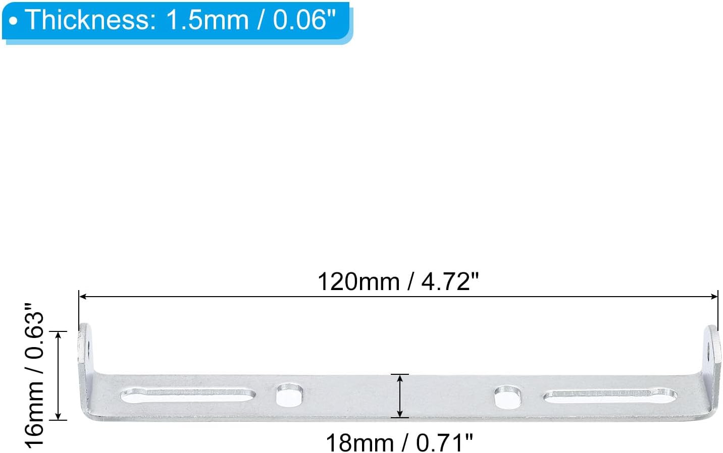 PATIKIL 120mm Ceiling Light Plate Kit, 4 Set Light Fixture Mounting Bracket Plate Steel Crossbar for Home Office Pendant Wall Light, with Screw Washer Nut Kit