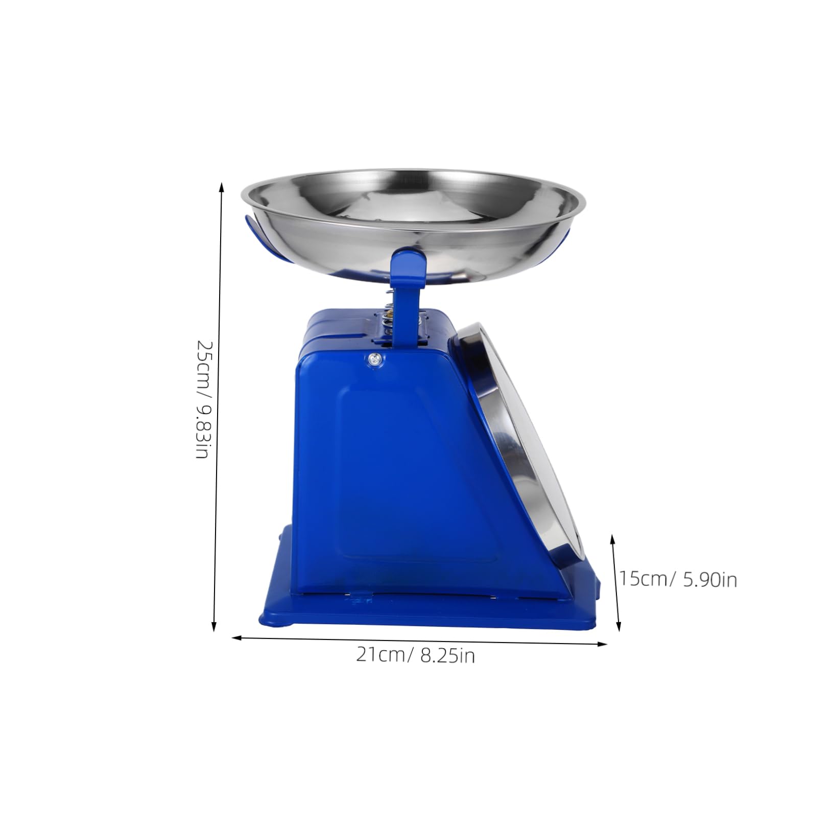 TOPBATHY Báscula de Cocina Vintage con Dial Grande y Bandeja Desmontable, Capacidad 10 Kg, Acero Inoxidable y Hierro, Adecuado para Hornear y Preparar Alimentos