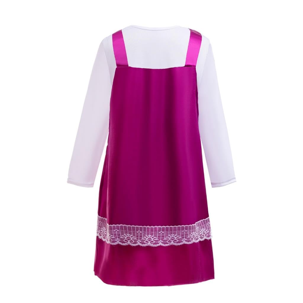 Lito Angels Fancy Dress Up Costume Set including Kerchief for Kids Girls Age 4-5 Years (S), Purple - Image 2