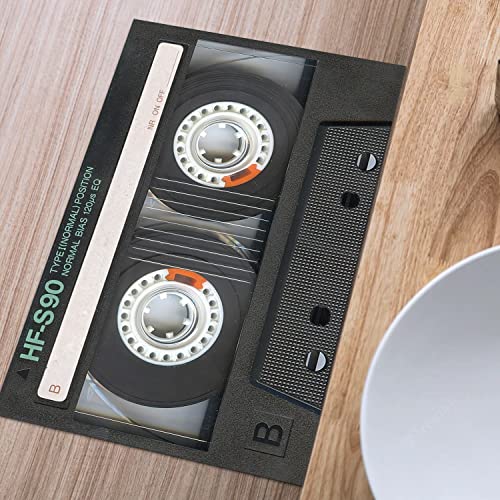 Tapete decorativo negro de música 60x90 cm miniatura 2
