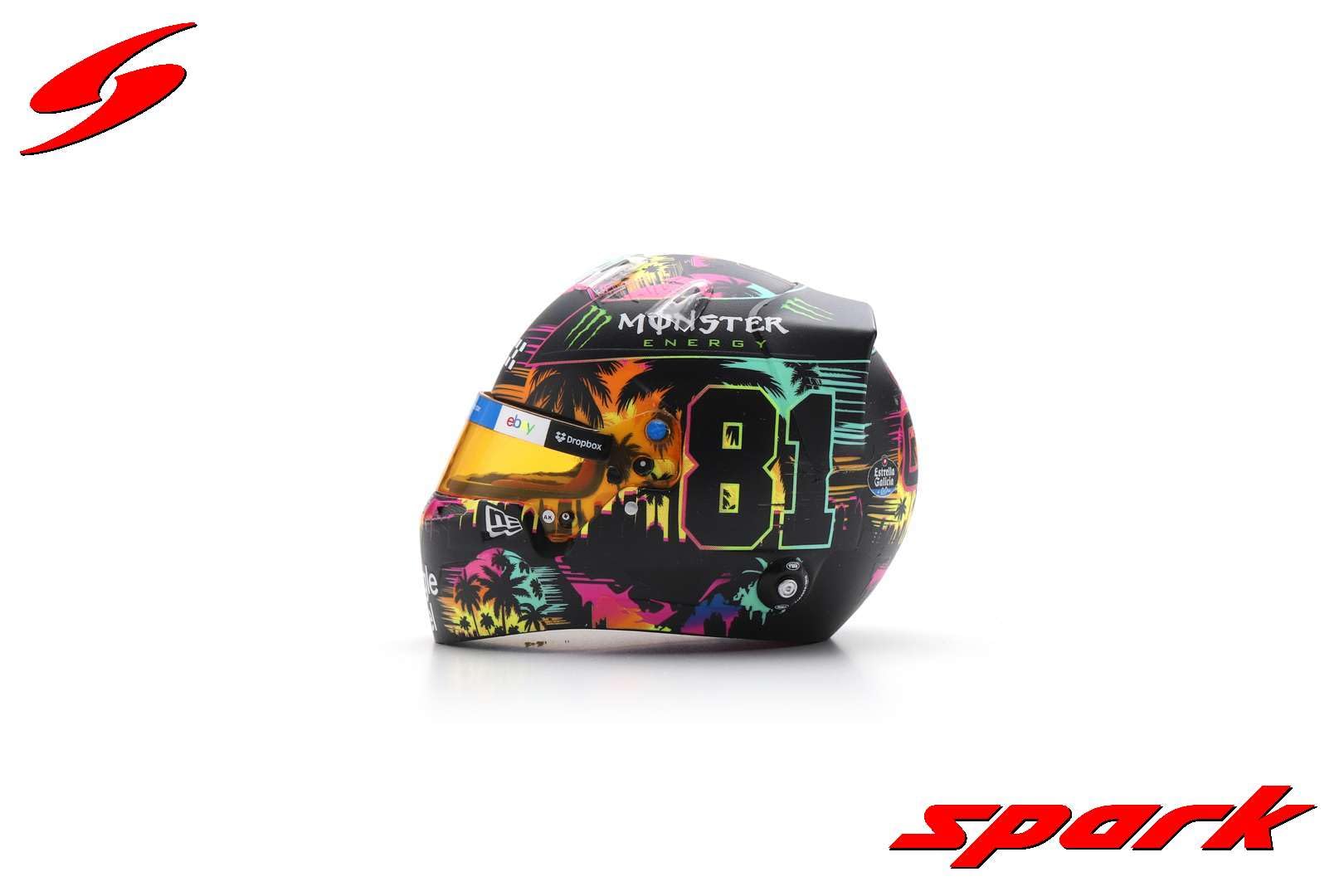 Spark McLaren Formula 1 Team - Oscar Piastri - USA Special Edition Miami GP 2024-1/5 skala mini kask, modele
