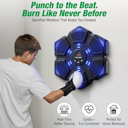 Image of NEWDRU Music Carbon Boxing Machine Wall Mounted, Smart Electric Interactive Wall Mounted Musical Boxing Machine for Adults & Kids