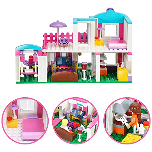COGO Friends Hausbauset Strandhaus Bauset Ferienhaus Kinderspiele Kreatives Spielzeug Lernspielzeug Junge Mädchen… – Bild 3
