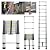 Telescoping Ladder 10.5FT Extension Ladder Aluminum Telescopic Collapsible Ladder Multi-Purpose for Home Loft RV Indoor Outdoor Work, 330 Lb Capacity