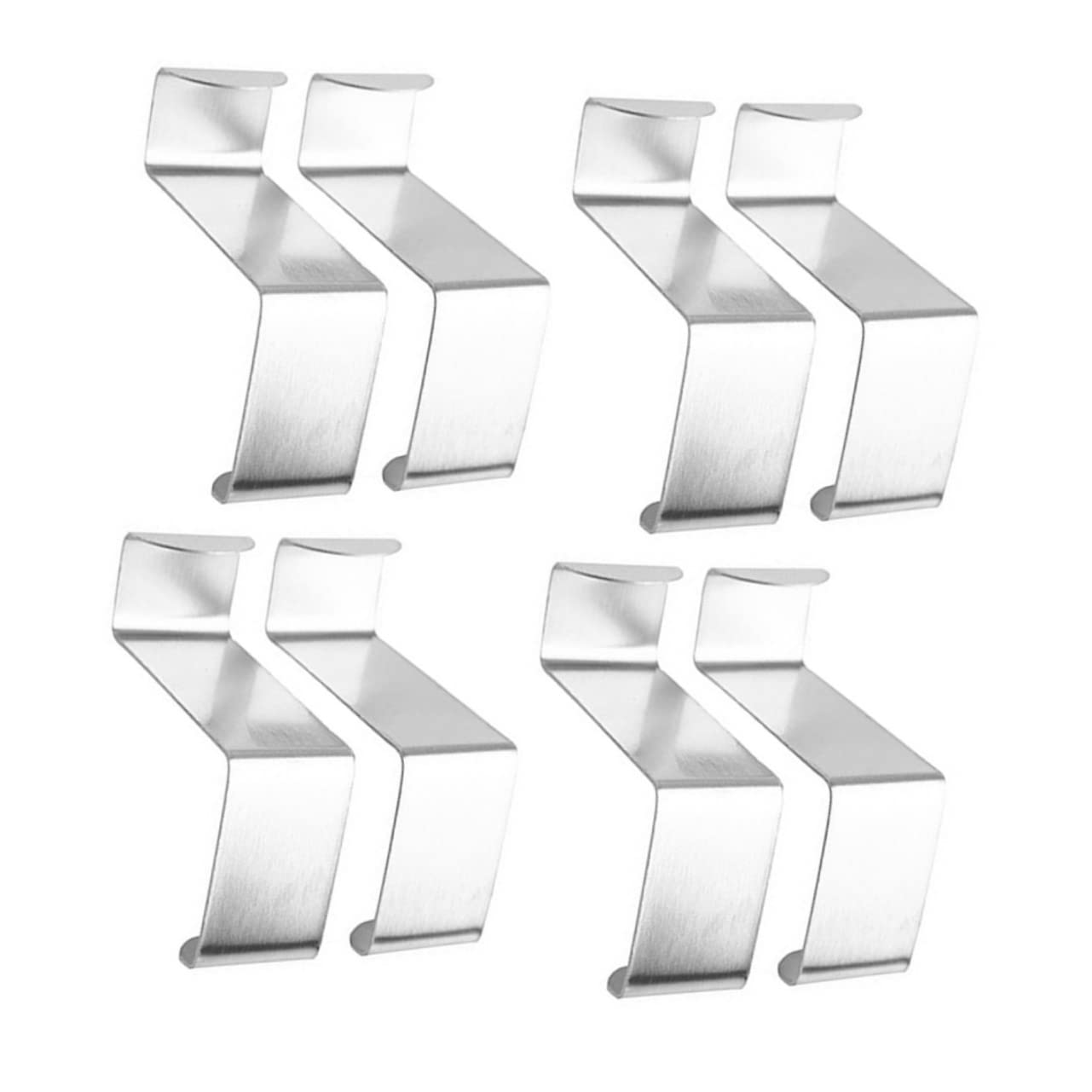 HOMSFOU 3 Set Gancio Posteriore Della Porta Gancio Sul Retro Della Porta Ganci Decorativi Portabiti Da Camera Portavestiti Da Camera Tenuta Del Panno Stoffa Appesa Silver 16 Pezzi * 3
