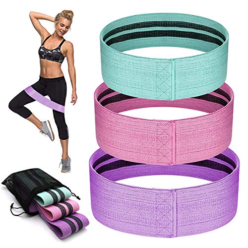 Resistance Bands for Women Butt and Legs,Booty Bands,Non Slip Exercise Bands,Fabric Sports Fitness Bands,3 Levels Workout Band for Women/Men Squat Glute Hip Training