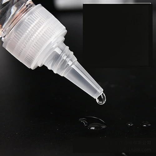 Miniatura 4 de lasenersm 6 botellas de plástico exprimibles de 2 onzas, botellas pequeñas de plástico, aplicador, mini botella vacía con tapa superior para