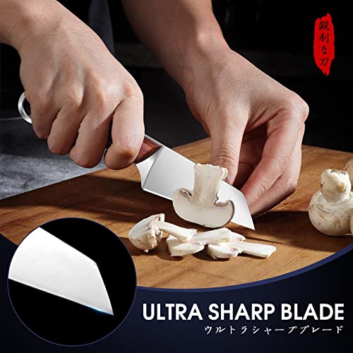 Huusk Japan Knife Small Meat Knife Portable Kitchen Knives For Steak Fruit Carbon Steel Boning Knife Vegetable Knife With Sheath Outdoor Cooking Knife For Kitchen Bbq Fishing And Camping, 4.25'' #TOP2