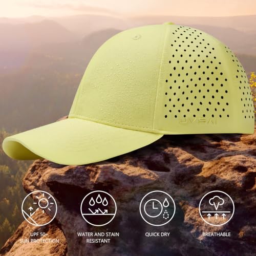 Image of UPF 50+ Performance Water Resistant Baseball Cap Lightweight Breathable Hat Golf Running Boat Hiking for Men Women