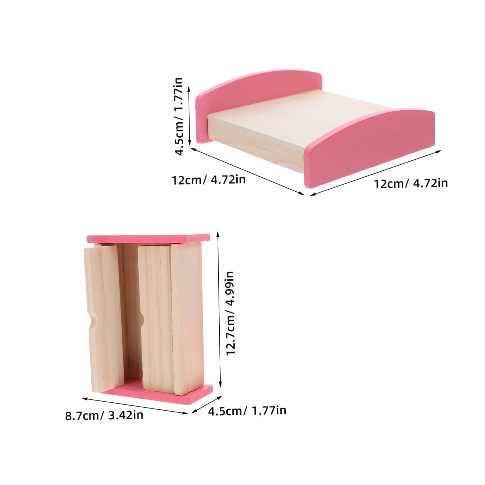 Didiseaon Mobili Per Casa Delle Bambole in Legno Set Di Mobili Per Casa Delle Bambole Fai Da Te Accessori in Miniatura Per Camera Da Letto in Miniatura Per Ragazzo Ragazza