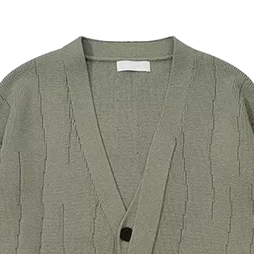 Men Vintage Knitwear Button Cardigans V Neck Buttons Cardigan With Pockets Slim Fit Casual Knitted Sweater3